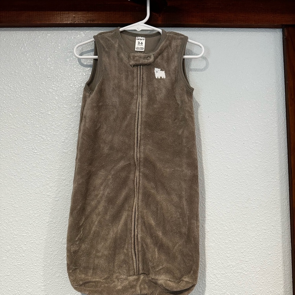 Carter’s Brown Sleeveless Baby Sleep Sack 3-6 months
